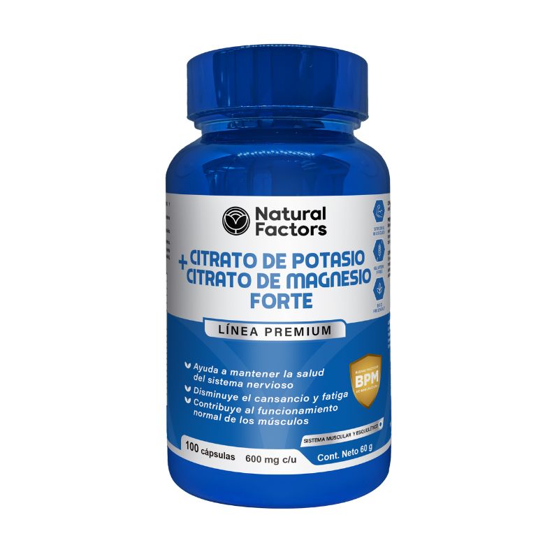 CITRATO DE POTASIO + CITRATO DE MAGNESIO FORTE CAPSULAS (NF) 600 mg ENVASE X 100