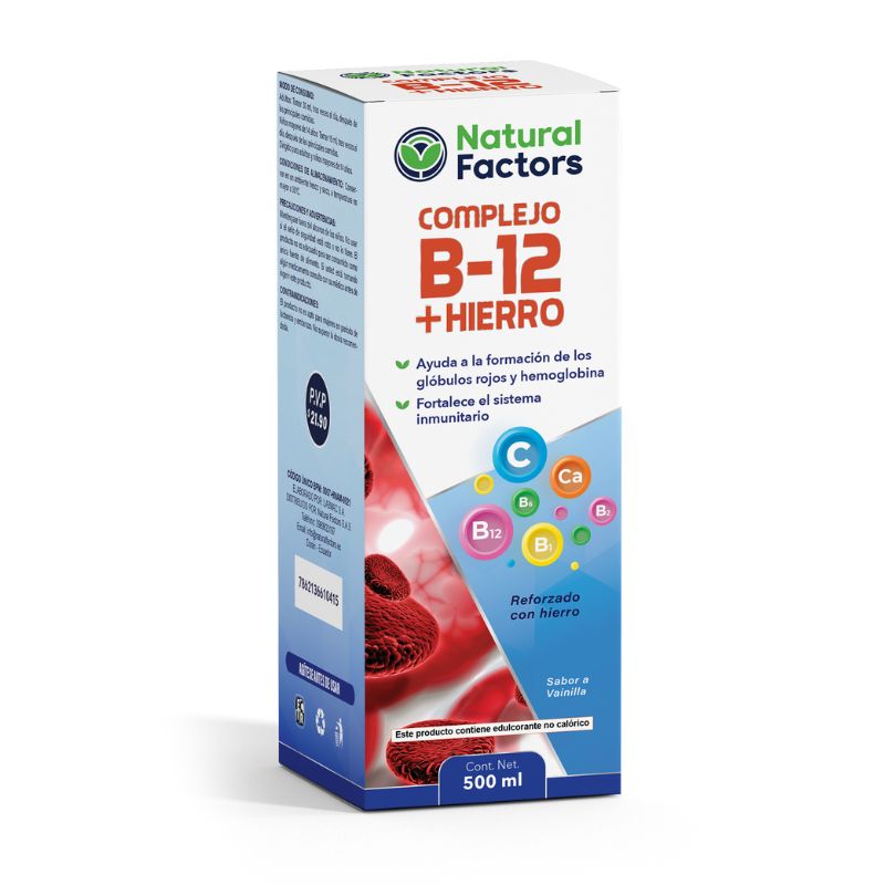 COMPLEJO B12+ HIERRO (NF) JARABE FRASCO X 500 mL
