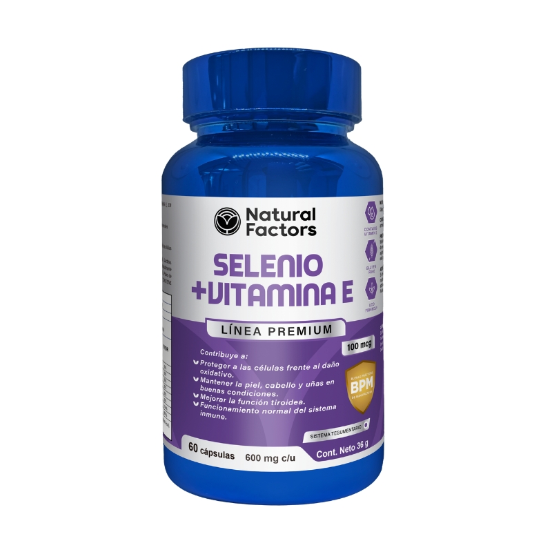 SELENIO + VITAMINA E (NF) CAPSULAS 600 mg ENVASE X 60