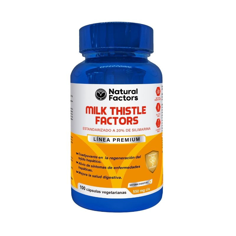 MILK THISTLE FACTORS (NF) CAPSULAS 550 mg ENVASE X 100
