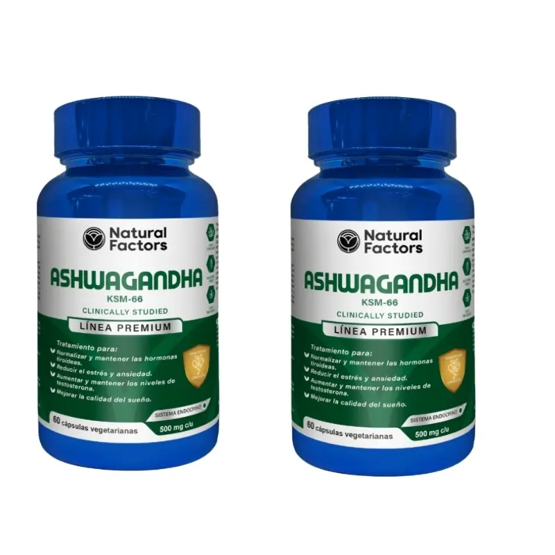 2 ASHWAGANDHA (NF) CAPSULAS 500 mg ENVASE X 60 U