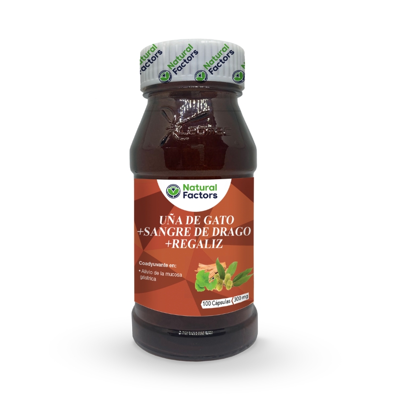 UÑA DE GATO + SANGRE DE DRAGO + REGALIZ (NF) CAPSULAS 300MG FRASCO X 100