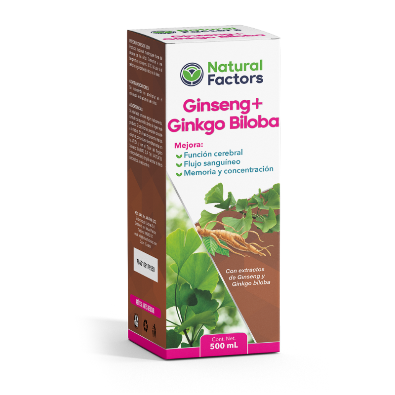 GINSENG + GINKGO BILOBA (NF) JARABE FRASCO X 500 mL
