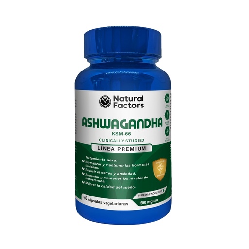 [PTL-N123] ASHWAGANDHA (NF) CAPSULAS 500 mg ENVASE X 60 U