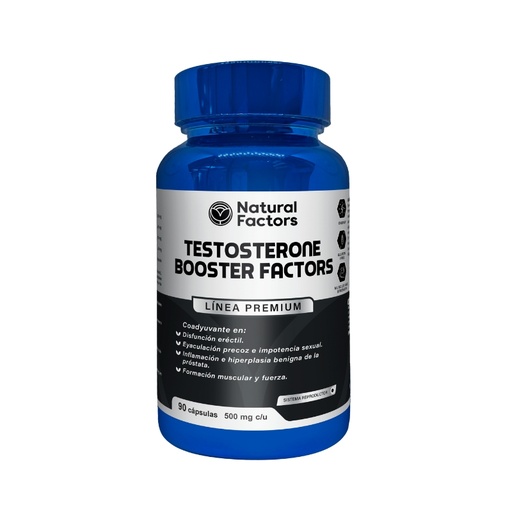 [PTL-N133] TESTOSTERONE BOOSTER FACTORS (NF) CAPSULAS 500 mg ENVASE X 90 U