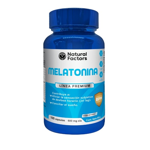 [PTL-A088] MELATONINA (NF) CAPSULAS 600 mg ENVASE X 100 U