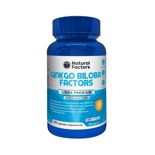 [PTL-N140] GINKGO BILOBA FACTORS (NF) CAPSULAS 550 mg ENVASE X 100 U