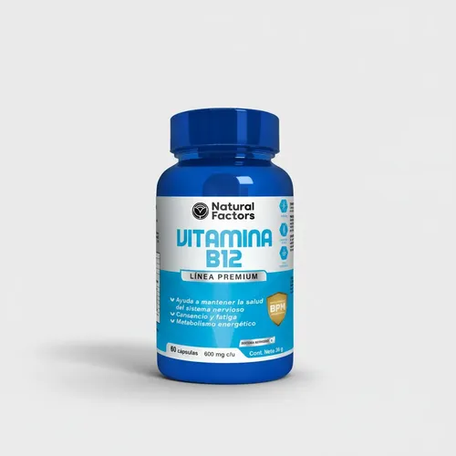 [PTL-A122] VITAMINA B12 (NF) CAPSULAS 600 mg ENVASE X 60 U