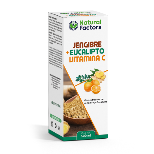 [PTL-A021] JENGIBRE + EUCALIPTO + VITAMINA C (NF) JARABE FRASCO X 500 mL