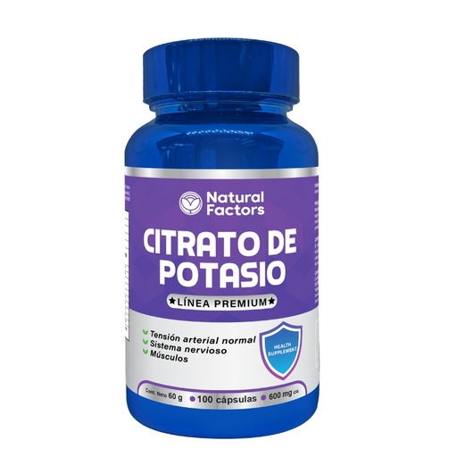 [PLT-A149] CITRATO DE POTASIO (NF) CAPSULAS 600 mg ENVASE X 100 U